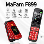 LinkMejor F899 2.4 inch Dual Display 2800mAh FM Vibration SOS Fast Quick Torch Loud Volume Flip Feature Phone