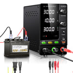 LinkMejor SPPS-C Series Programmable DC Power Supply Rechargeable Version 0-10A 150W 300W 360W 0-120V Adjustable Voltage Current LED Display Lab Testing Industrial Use EU Plug