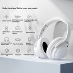 Fingertime A06 ANC Headset Wireless bluetooth Headphone -35dB Active Noise Cancelling 40mm Driver HiFi Stereo 50H Playback Low Game Delay AUX Playback Sports Headphones