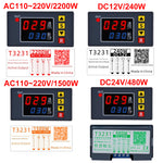 T3231 110V-220V 12V/24V Digital Time Delay Relay LED Cycle Timer Control Switch Adjustable Timing Relay Time Delay Switch