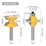 LinkMejor 120 Degree Lock Miter Router Bit 1/2 Inch 8mm 12mm Shank Tungsten Carbide Blades for Wood Slotting Tenoning Panel Joining