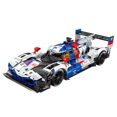 Eikee Y18082 1/8 MANS M V8 Blue Supercar Building Blocks Kit 3507PCS RC Racing Vehicles Model Desktop Ornament Collect Toys Gift