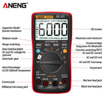 LinkMejor AN9002 Bluetooth Digital Multimeter 6000 Counts Professional MultimetroTrue RMS AC/DC Current Voltage Tester Auto-Range