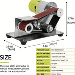 Mini Electric Belt Sander Belt Grinder Electric Knife Sharpener 7 Adjustable Speed for Knife Making Woodworking Metal Cutter Edges