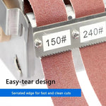 LinkMejor Stainless Steel Sanding Sandpapers Box Set 25mm*6m five-axis Pull-out Abrasive Cloth Roll for Metal Woodworking Abrasive Grits 150/240/320/400/600