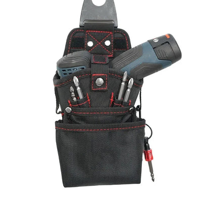 Rotatable Quick-Hanging Tool Bag 1680D Oxford Electrician Drill Belt Holder 360° Adjustable Clip Waterproof Wear Resistant Tool Organizer