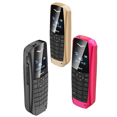 LinkMejor J60 4G GSM 0.66-Inch OLED Display Nano SIM Card 600mAh Big Button SOS Emergency Call Lightweight Mini Mobile Phone