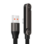 LinkMejor ES-X78 7A USB-A to USB-C L-shape Cable Fast Charging Data Transmission Thickened Copper Core Line 1M Long for iPhone 17 17 Pro Max 16 15 for XIaomi 17pro for SAMSUNG for OPPO for VIVO