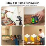 EU US Direct CIGMAN CM-G01 Laser Level Green Cross Line Laser Tool With Self-Leveling Manual Mode, High Accuracy With Magnetic Bracket