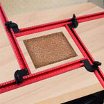 Adjustable Aluminum Router Jig Frame 53cm Square Router Template Guide 0-500mm Groove Router Jig for Woodworking