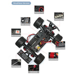 LinkMejor 9309E 309E RTR 1/18 2.4G 4WD 40/60km/h RC Car Brushed/Brushless Off-Road Truck Full Proportional LED Light Two Differentials High Speed Vehicles Models Toys