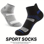 6 Pairs Men's Cotton Sports Ankle Socks Anti Odor Sweat Absorbent Breathable Outdoor Cycling Travel Athletic Short Socks Comfortable