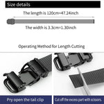120cm Automatic Buckle Men Belt Lightweight Wear-Resistant Adjustable Nylon Webbing Strap for Outdoor Work Belt