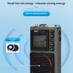 Hanrongda HRD-787 AM/FM/SW/WB Portable Radio Full Band Radio bluetooth Music Player TF Card Input Built-in Flashlight SOS Alarm Elderly Walkman Plug and Play