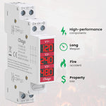 LinkMejor TOVME Digital DC Voltmeter 11-310V 1/2/3-Channel DIN Rail Mount Red LED Display Voltage Monitor for Solar System Battery Industrial Electrical Panel