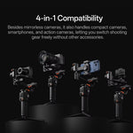 Hohem iSteady MT3/MT3 PRO AI Camera Gimbal Stabilizer 2.5KG Payload with CCT RGB Fill Light Touch Screen for DSLM/Phone/Action Cam