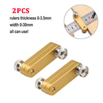 1/2PCS Steel Ruler Positioning Block Angle Scriber Line Marking Gauge for Ruler Locator Woodworking Carpentry Scriber Tools