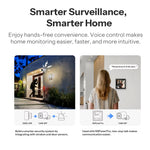 LinkMejor CAM-B1P Outdoor Smart Security Camera 2K HD With AI Human Detect IP65 Weatherproof 180° Pan Voice Control with Alexa Google Home