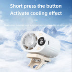 X30 Refrigeration Clip Fan Semiconductor Ice Cooling Turbo Motor 18000 RPM 1800mAh 5W Stepless Speed Smart Display 360 Degree Rotation