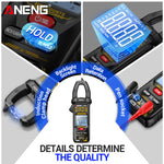 LinkMejor PN135 Clamp Meter Digital Multimeter 4000 Counts 600A 600V AC DC Voltage Current Tester Non Contact NCV Flashlight Backlight Auto Shut Off Data Hold Function 4000 Counts
