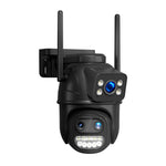 Hiseeu WS419B WS419QB 9MP WIFI IP Camera Three Lens & Dual Screen With 8X Zoom PTZ Camera Ai Auto Tracking Security Video Surveillance Camera