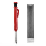 Solid Carpenter Pencil With Multi Colors Refill Joiner Marker Woodworking Pencil Marking Tool Built-In Sharpener