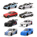 LinkMejor D43-01Q RTR 1/64 2.4G 4WD Mini Drift RC Car Sports Alloy Body Shell LED Light High Speed On-Road Micro Racing Remote Control Vehicles Models Desktop Ornaments Toys