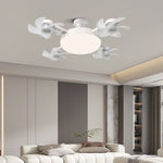 Elfeland Creative Drone-Style E27 LED Fan Light 2-in-1 Lighting & 3 Speed Fan with Remote Control Dimmable Timer for Living Room Bedroom