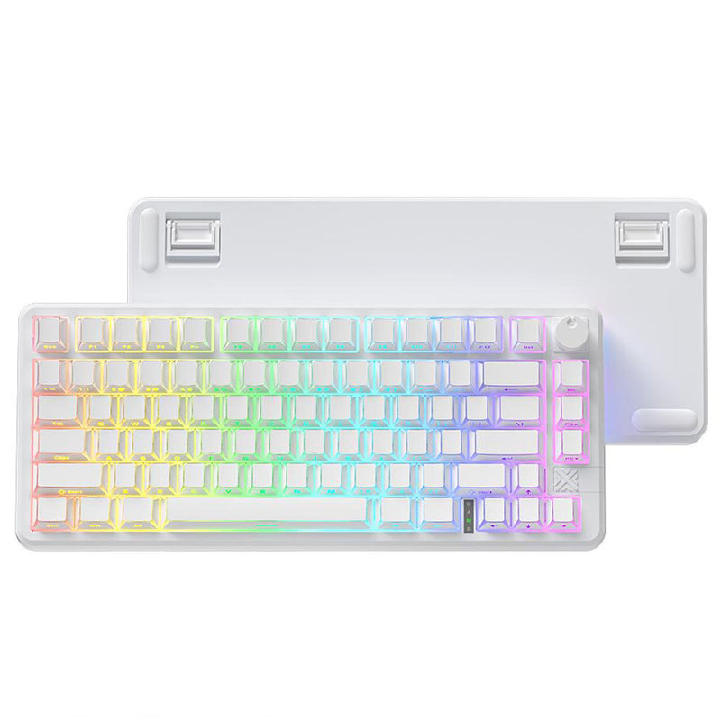 LinkMejor FC75PRO Tri-mode Mechanical Keyboard 80-Keys Gasket Mount RGB Backlit Low Latency HiFi Sound Wireless Gaming Keyboards