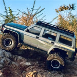 LinkMejor YK4107 1/10 2.4G 4WD RC Car Rock Crawler Two Speed Differential Lock LCG Chassis Tank Turn LED Lights Monster Off-Road Pickup Climbing Truck Vehicles Models Electric Remote Control Simulation Toys