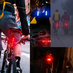 Bike Rear Light  USB Rechargeable Bicycle Tail Light For Cycling Helmet Backpack Safety Warning TailLight