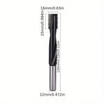 12mm Shank Solid Carbide Spiral Router Bit Mortising Bit 16mm Cutting Diameter for Woodworking Door Lock