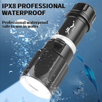 1000 Lumens High Power Diving Scuba Flashlight HP70 Super Bright LED Torch IPX8 Waterproof Rechargeable Flash Light For Diving Fishing Camping