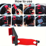 Car Steering Wheel Phone Holder Hook Mount Navigation Adjustable Mobile Phone Bracket Support for iPhone Xiaomi/Samsung Universal