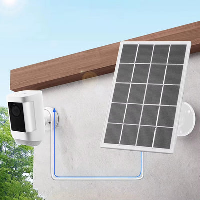 10W Solar Panel Charger Waterproof Solar Panel for Ring Camera 360° Adjustable Wall Mount for Ring Stick Up Cam/Spotlight Cam