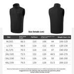 LinkMejor 9 Zones Heating Vest for Men USB Charging Thermal Electric Heated Sleeveless Stand Collar Coat Washable