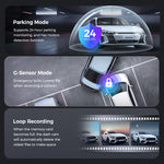 LinkMejor Dash Cam M550 Max 4K+1K+2K Built-in GPS WiFi Car Dash Camera Front Inside Rear 3 Way IR Night Vision Car DVR Support Rear Cam