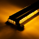 12V 24" 46LED Car Roof Double Side Emergency Strobe Flash Light Lamp Bar Amber For Car Truck Boat