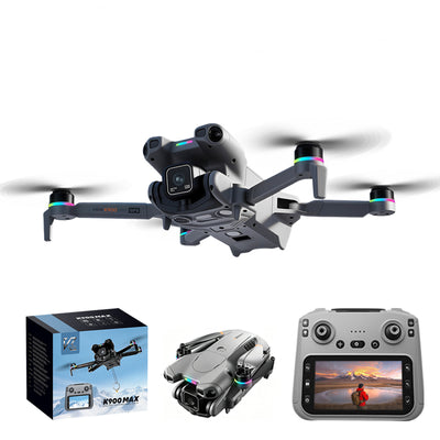 LinkMejor K900 MAX WiFi FPV with 4.5inch LCD Screen Controller HD Dual Camera Servo Gimbal 360° Obstacle Avoidance One-Key Airdrop Brushless Foldable RC Drone Quadcopter RTF