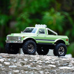 LinkMejor PLUS CR18P EVO V2 Convoy RTR 1/18 2.4G 4WD Brushed RC Car Two Speed Trail Rock Crawler Off-Road Climbing Truck Portal Axles Oil-Filled Shocks LED Light Electric Remote Control Vehicles Models Toys