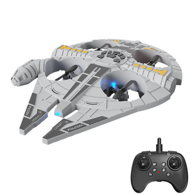LinkMejor ES101 PRO 2.4G EPP Foam Spaceship Hover Fighter Glider Air Pressure Altitude Hold Mode 360° Roll 4 Turbofans 4CH LED RC Drone Airplane Quadcopter RTF