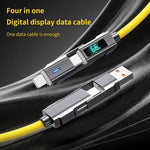 Multifunctional 4 in 1 Fast Charging USB Type C Cable for Phone  Xiaomi High-Speed Data Transfer Micro USB Adapter