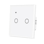 LinkMejor Tuya Smart WiFi Light Switch 1-4 Gang Touch Glass Panel Timing Function APP Remote Control Voice Control Work with Alexa Google Assistant EU Plug