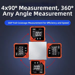 WD-05 4 Side Magnetic Digital Angle Meter with Dual Laser High-precision Electronic Goniometer Portable Rechargeable Angle Gauge
