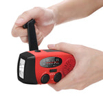 Emergency Radio AM/FM Solar Hand Crank USB Charging Generator 2000mAh Power Bank Flashlight