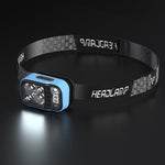 Bikight Rechargeable Fishing LED Headlamp With Sensors and Battery Indicator Super Bright Camping Light Using XPG+COB Lamp Beads