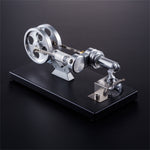 LinkMejor QX-SL-01 Hot Air Stirling Engine Model with Wooden / Metal Base DIY Generator Physics Experiment Science Education Toys