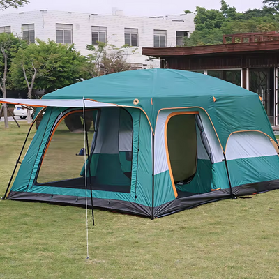 Xmund Large Camping Tent Quick Setup two-bedroom one-living room Shelter Waterproof Tent with Canopy for Outdoor Family Adventures