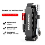LinkMejor Portable Bicycle Repair Tool Kit Multi-Function Ratchet Wrench Tools Set with Quick Release Socket Tire Lever Screwdriver Spanner