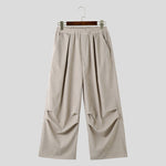 INCERUN Men's Design Corduroy Loose Casual Elastic Pants